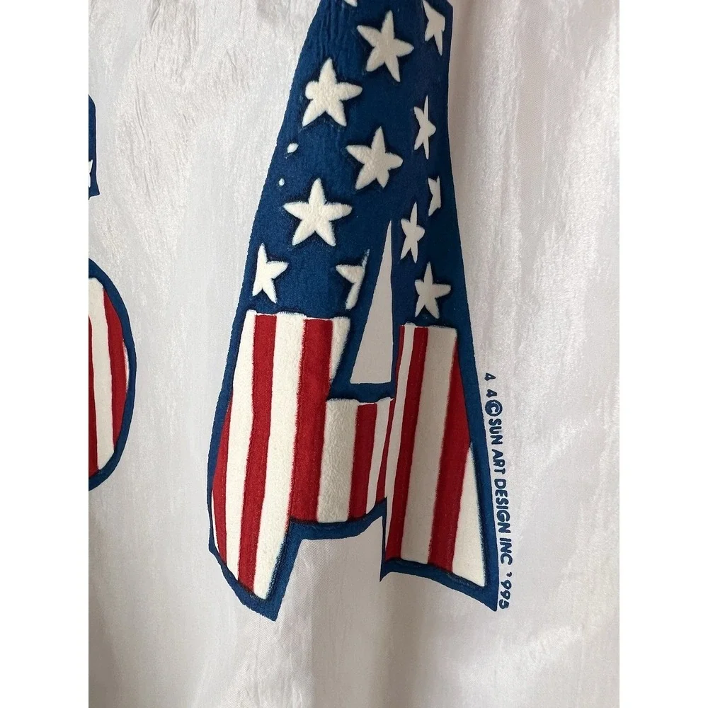 Vintage 90's USA Pullover Mens XL Flag Vinini's Sport Windbreaker Surf STYLE